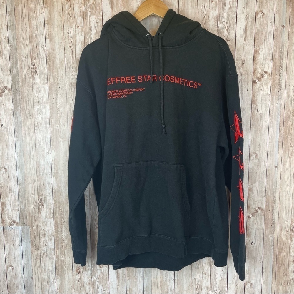 Jeffree Star Cosmetics Black Red Hoodie Size XL Anniversary Iconic